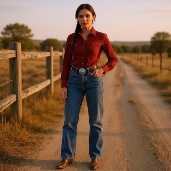 Wrangler Women's High Rise True Straight Leg Jean - vintage 80’s - Picture 3 of 16